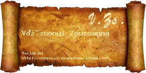 Vázsonyi Zsuzsanna névjegykártya