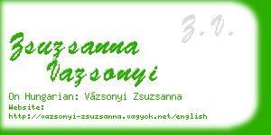zsuzsanna vazsonyi business card